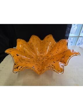 Murano Style Art Deco Glass 18"x18"x5.5"